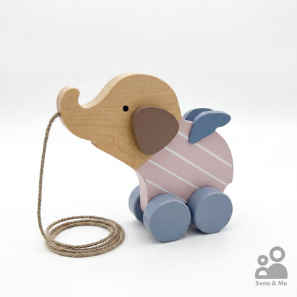 Wooden pull toy Elephant