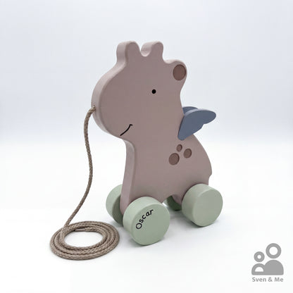 Wooden pull toy Giraffe